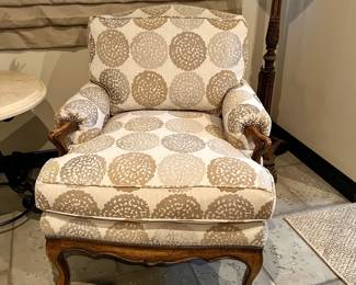 upholstered Bergere armchair by E.J. Victor