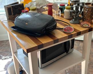 BUTCHER BLOCK AND SMALL APPLIANCES