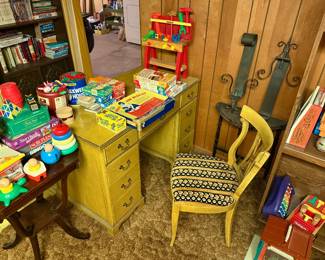 vintage desk and chair set