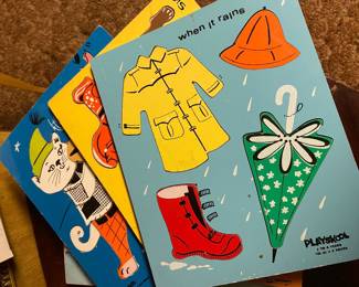Vintage wooden Playskool Puzzles