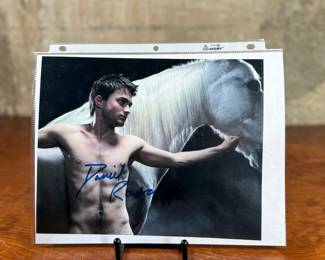 This lot features a signed photograph of actor Daniel Radcliffe. Comes with a statement of authenticity and original purchase receipt.
