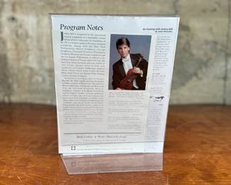 This lot features a signed program of American conductor and violinist, Joshua Bell.