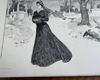 This lot features a pair of antique illustrated books featuring drawings by Charles Dana Gibson. A Widow and Her Friends is a hardcover book published around 1901, featuring the iconic Gibson Girl illustrations. The Education of Mr. Pipp is another collection of Gibson’s works, often bound similarly in large folio formats. 