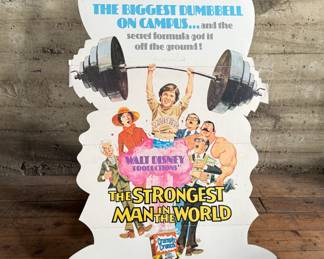 This lot features a collection of three (3) vintage standees including films such as “Alice’s Adventures in Wonderland”, “The Strongest Man in the World”, and “The Castaway Cowboy”.