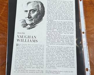 This lot features a humorous signed personal letter from influential English composer, Ralph Vaughan Williams. Accompanied with the envelope it came in, the letter professionally framed, & a certificate of authenticity. 