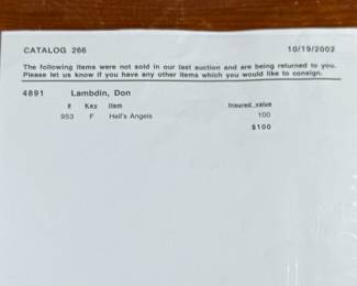 This lot features an original twenty-eight page promotional booklet from the 1930 release of Hell’s Angels. Accompanied with a certificate of authenticity. 