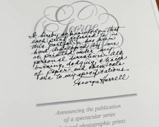 This lot features a signed publication by master photographer, George Hurrell.