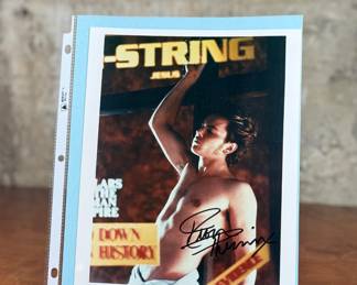 This lot features a signed photograph of actor River Phoenix and comes with a certificate of authenticity. 