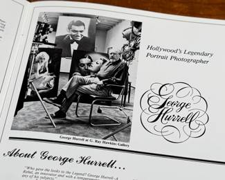 This lot features a signed publication by master photographer, George Hurrell.