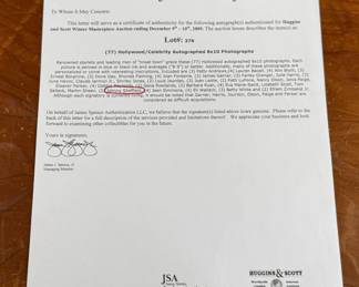 This lot features a signed photograph of actor Johnny Sheffield and comes with a letter of authenticity.