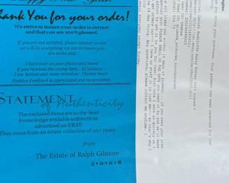 This lot features a signed photograph of actor Daniel Radcliffe. Comes with a statement of authenticity and original purchase receipt.