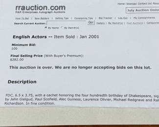 This lot features a humorous signed personal letter from influential English composer, Ralph Vaughan Williams. Accompanied with the envelope it came in, the letter professionally framed, & a certificate of authenticity. 