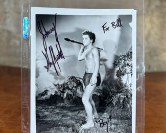 This lot features a signed photograph of actor Johnny Sheffield and comes with a letter of authenticity.