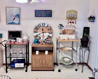 Kitchen Items, Wine / Bar Cart, Art