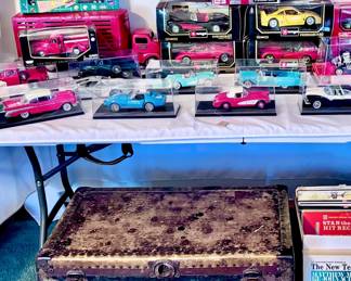 Model Cars and Vintage Chest 