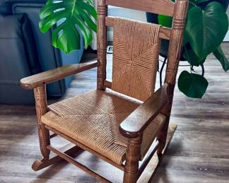 Cracker Barrel Wooden Child’s Rocking Chair
