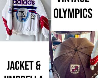 Vintage Olympics Umbrella and Jacket