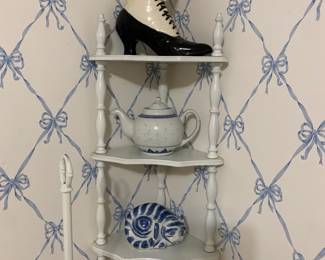 blue and white decor