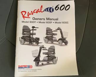 Rascal 600 motorized scooter -likely needs new battery
