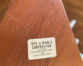 Wooden base for model airplane