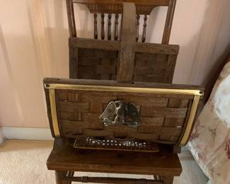 woven wood firewood box