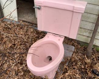 1960 pink commode