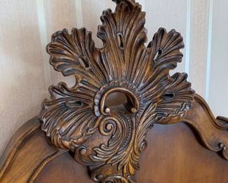 detail of Victorian style headboard 