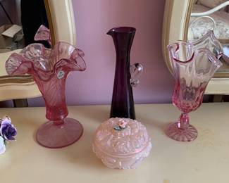 Fenton, pink and purple