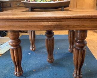 antique walnut table, 2 leaves