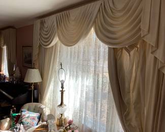 Custom drapes -you take down
