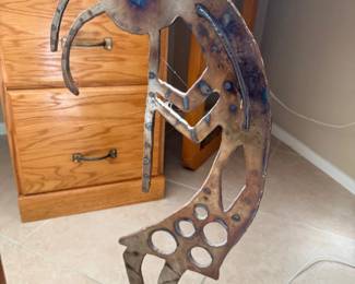  Kokopelli metal sculpture 