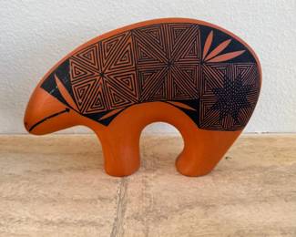 Native American pottery bear figurine