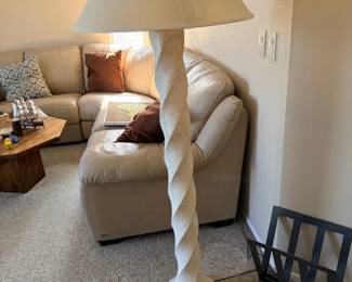 Postmodern Michael Taylor Style twist floor lamp