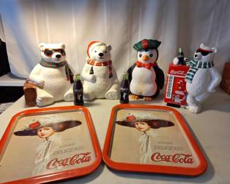 CocaCola Cookie Jars And Trays