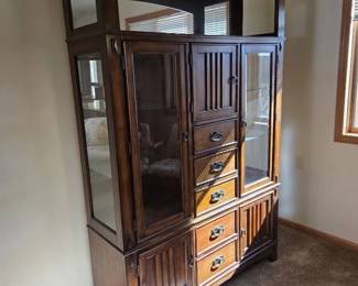 Large Solid Wood Display Cabinet  China Hutch