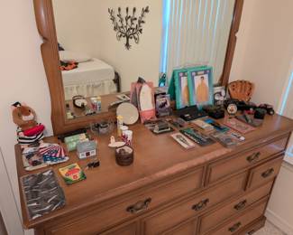 Oak dresser and mirror