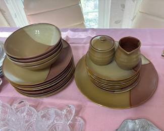 Sango Gold Dust Sienna stoneware dish set