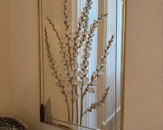 Gorgeous etched glass ArtDeco mirror