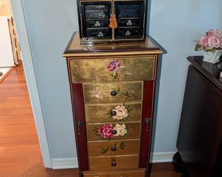 Beautiful Asian style jewelry armoire and jewelry box 
