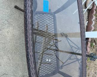 outdoor patio glass table