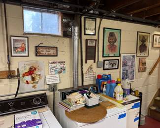 laundry room in basement