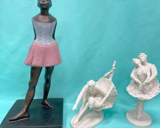 Three Exquisite Vtg Ballet Dancer Sculptures