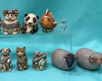 Vtg Animal Friends, Swarovski Cat Animal Kingdom Pot Bellys