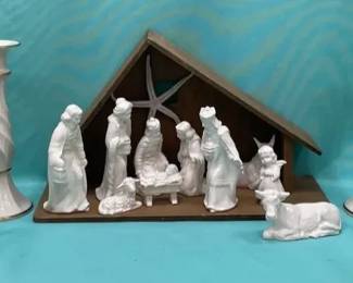 Vtg Goebel Nativity Scene Lenox Decor