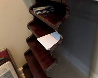 Vintage 1940s American Pine Display Shelf. Six Shelf. Measures 13"x15.5"x28" 
