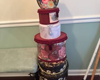 assorted hat boxes