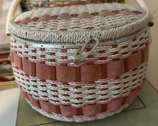vintage sewing basket