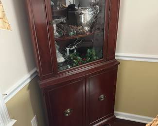 Duncan Phyfe cherry corner cabinet