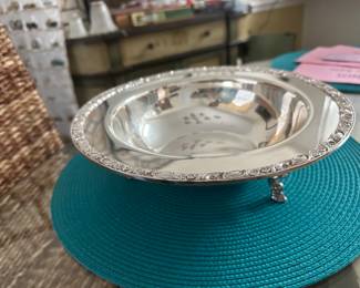 silver plasy footd bowl