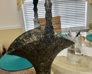 Antique Barbour Silver Plate Basket, Dutch Scene Design